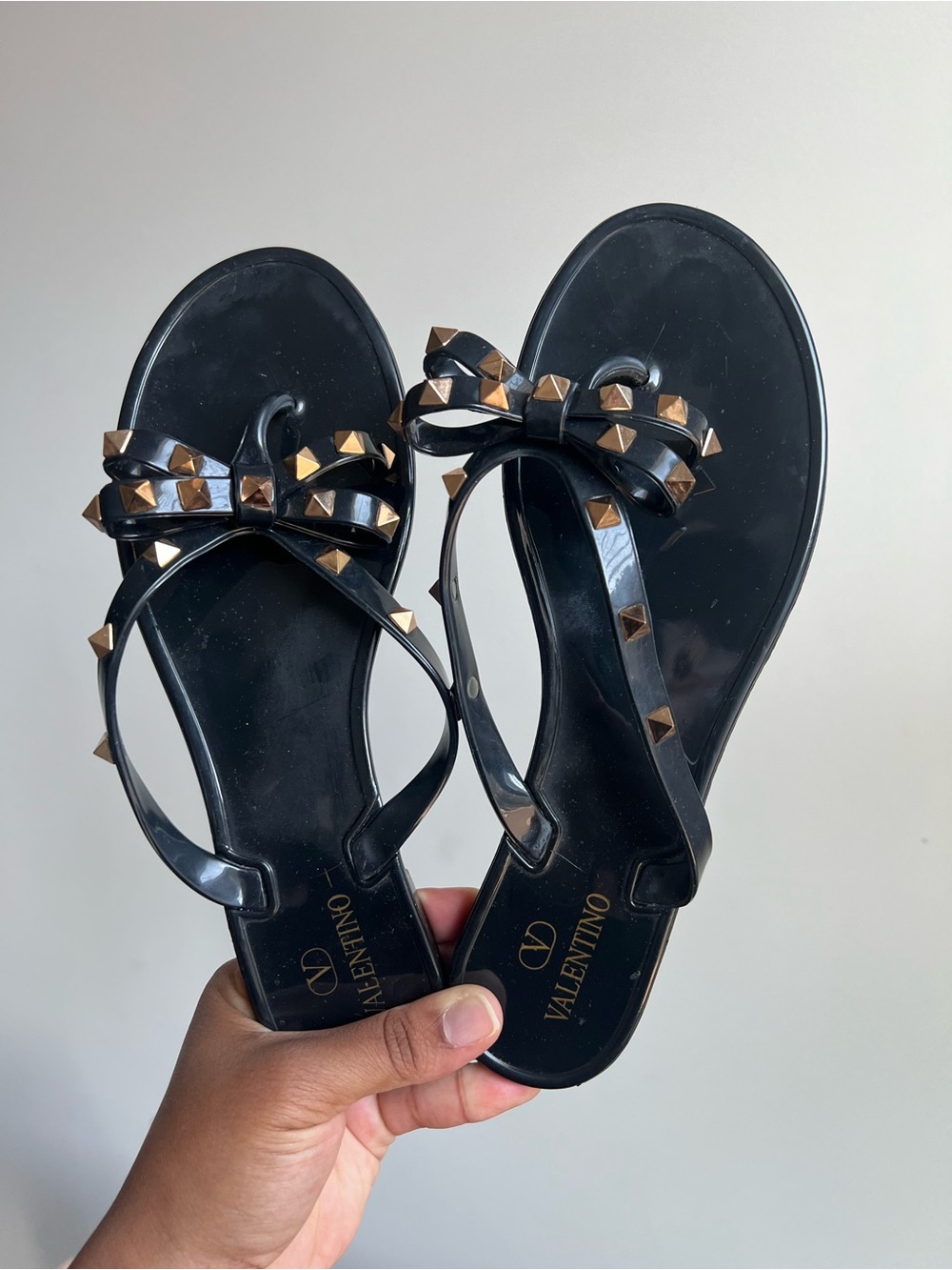 Valentino Garavani Rockstud Bow Jelly Sandals Bundle Size EU 40 - Picture 6 of 9